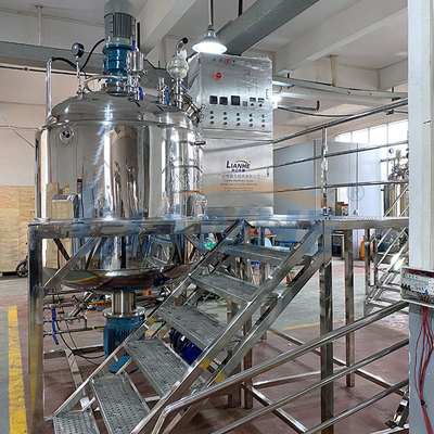1000L Fixed High Shear Vacuum Emulsifier Mixer Ogrzewanie Reaktor kosmetyczny