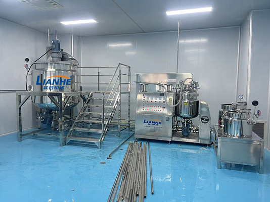 Linia do produkcji kosmetyków Szampon Homogeniczny mieszalnik Wklej Kremowa maszyna emulgująca