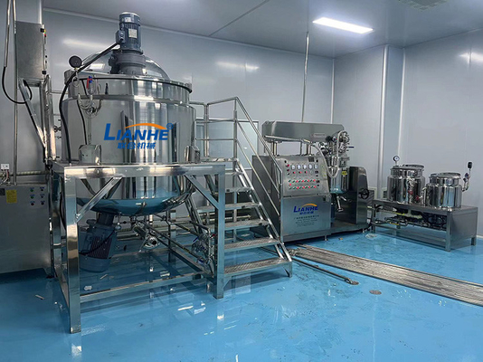 Linia do produkcji kosmetyków Szampon Homogeniczny mieszalnik Wklej Kremowa maszyna emulgująca