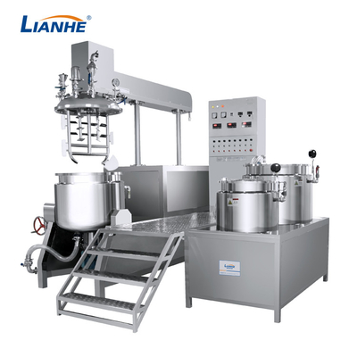 Double Shear Cream Vacuum Emulsifier Mixer Maszyna 120 stopni Sterowanie PLC