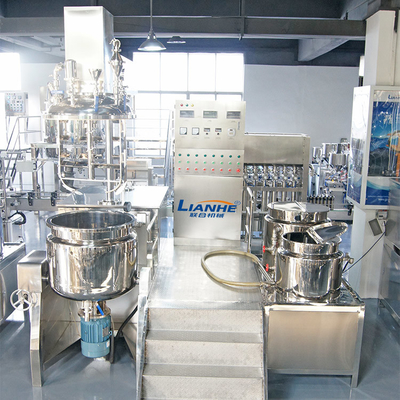 Double Shear Cream Vacuum Emulsifier Mixer Maszyna 120 stopni Sterowanie PLC