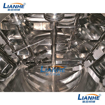 1000L Vacuum Emulsifier Mixer , Fixed Lid , One-Way Mixing Paddle