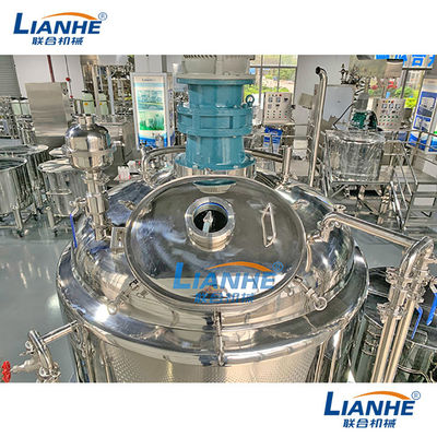1000L Vacuum Emulsifier Mixer , Fixed Lid , One-Way Mixing Paddle